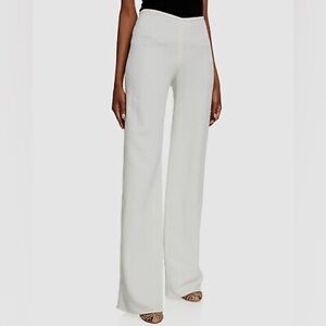 Armani Collezioni flat front off white pant in size 10